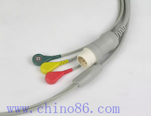 HP three lead defibrillation patient monitor ECG cable leadwire